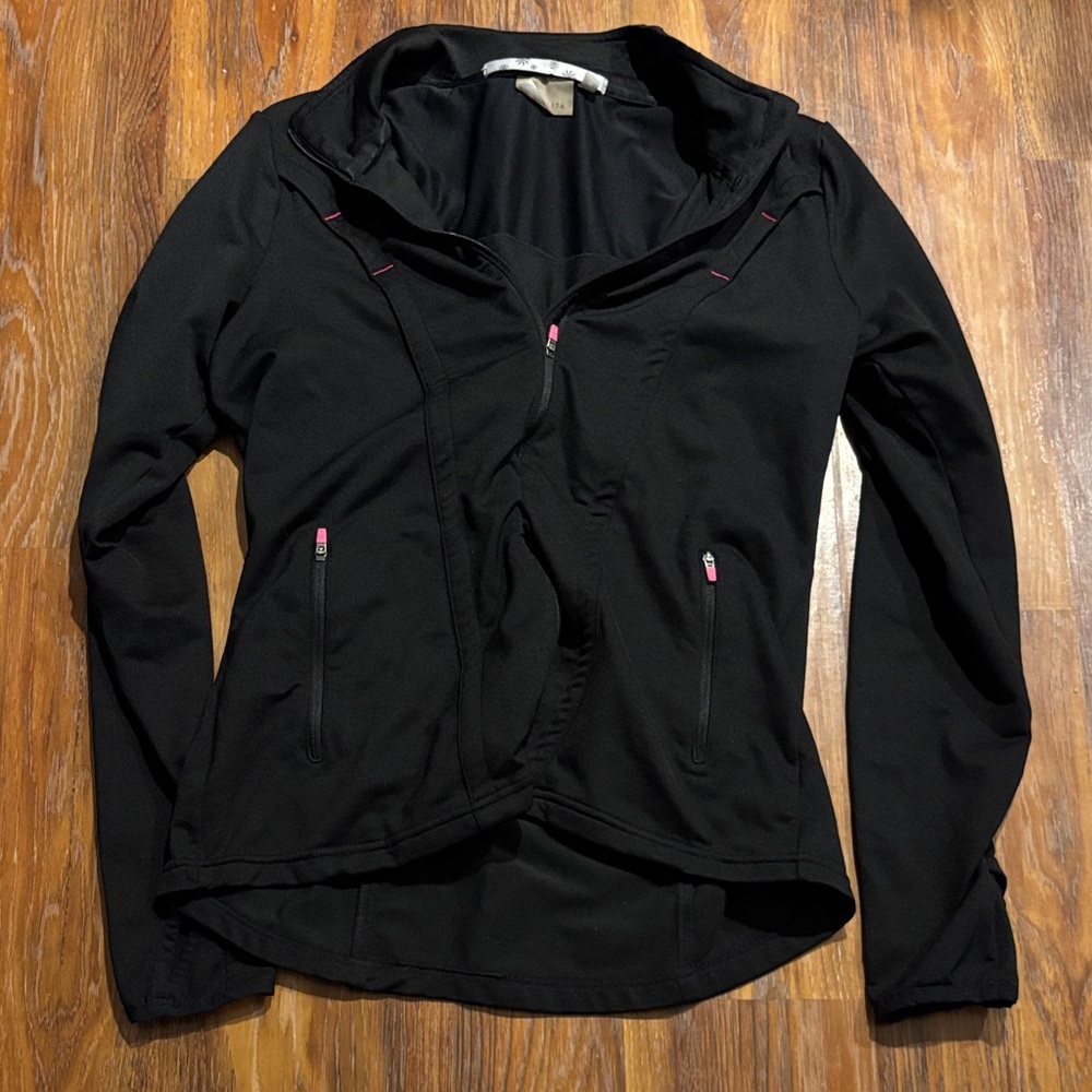 Athleta Black Jacket with Pink